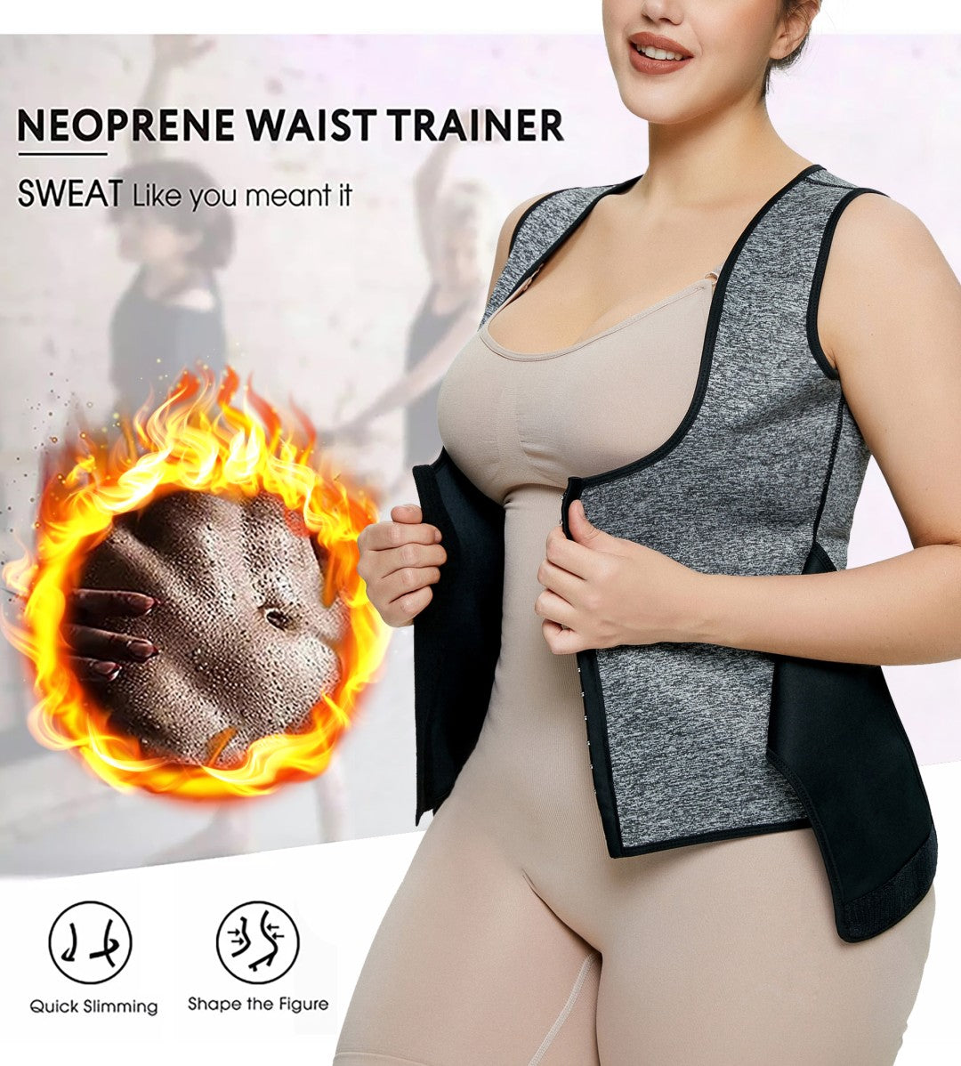 In Stock Ready To Ship Hook-eyes Hip-lifting Xxl-xxl-xxl Plus Size Body Shaper Zip Double Compression Waist Trainer Shaper