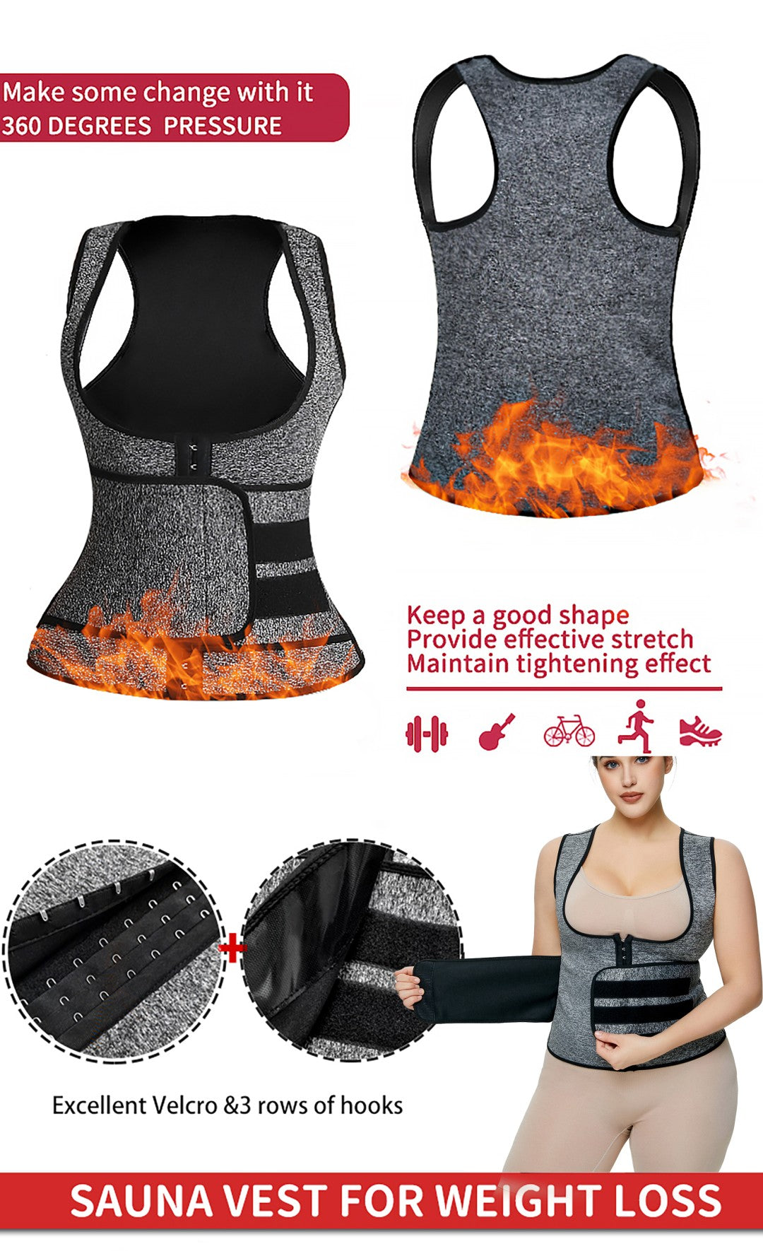 In Stock Ready To Ship Hook-eyes Hip-lifting Xxl-xxl-xxl Plus Size Body Shaper Zip Double Compression Waist Trainer Shaper