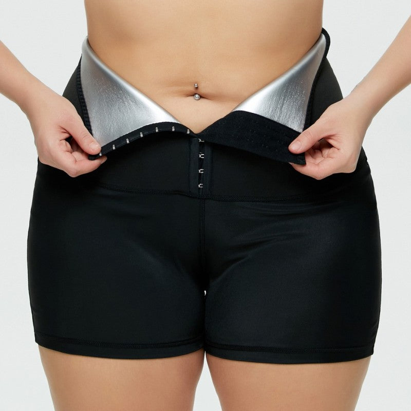 Hot Sale High Quality Slimming Sheath The Belly Push Up Sauna Sweat Shorts For Woman Fitness Solid Color Tummy Control Shapewear