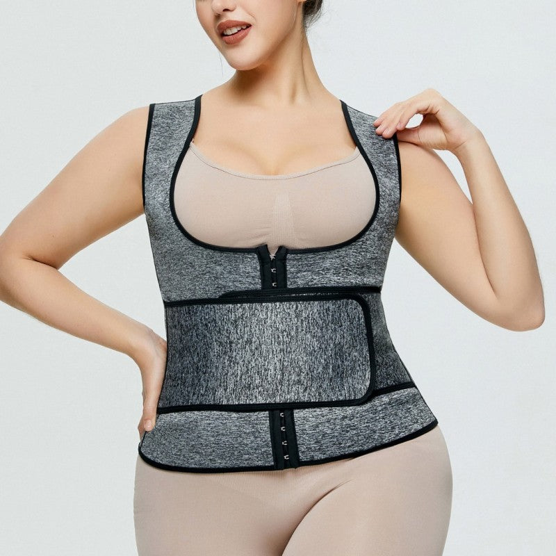In Stock Ready To Ship Hook-eyes Hip-lifting Xxl-xxl-xxl Plus Size Body Shaper Zip Double Compression Waist Trainer Shaper