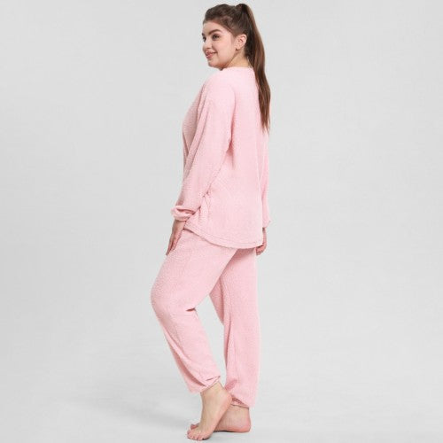 High Quality Thermal Plush Trendy Comfortable Sleepwear For Women For Woman Lounge Warm Solid Underwear Sleepwear