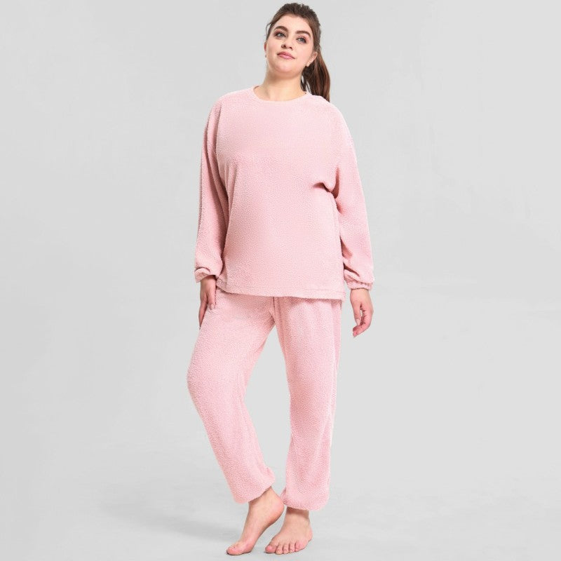 High Quality Thermal Plush Trendy Comfortable Sleepwear For Women For Woman Lounge Warm Solid Underwear Sleepwear