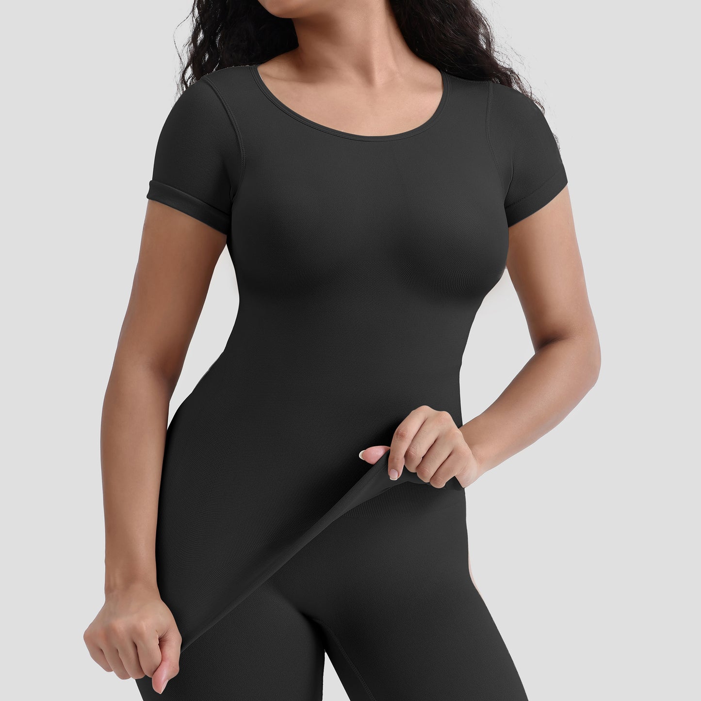 Corset Tummy Control Bottoming T-Shirt Waist Short Sleeved Top