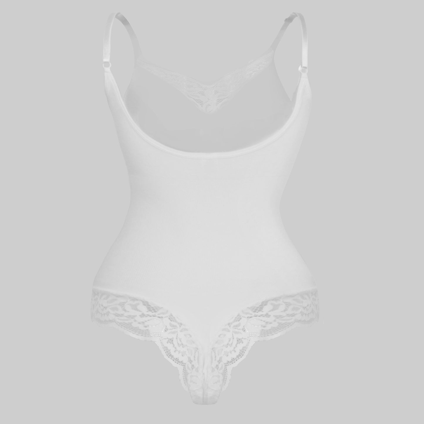 Bodysuit Large Size Lace T-Back Crotch Tummy-Controlling One-Piece Suspender Shapewear Underwear