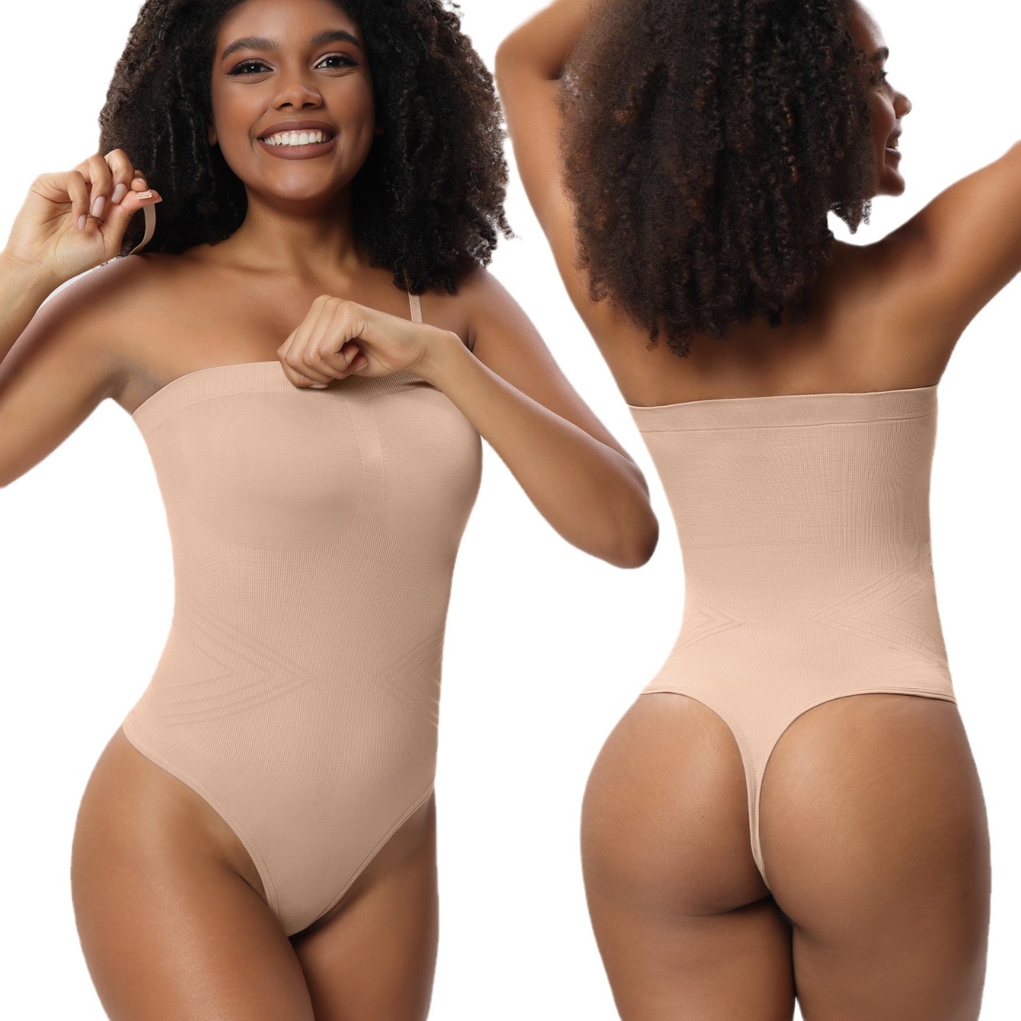 Seamless Shapewear Tummy Lifting Butt Lifting Thong Body Shaper for Women