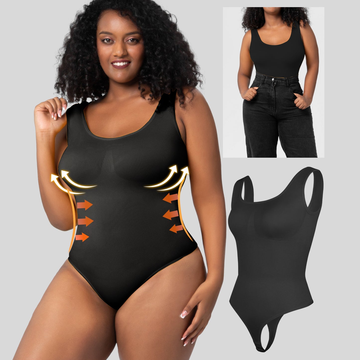 In Stock Push Up Solid Color Butt Lift Shapewear For Women Back Support Slimming Sheath The Belly Ladies Shapewear