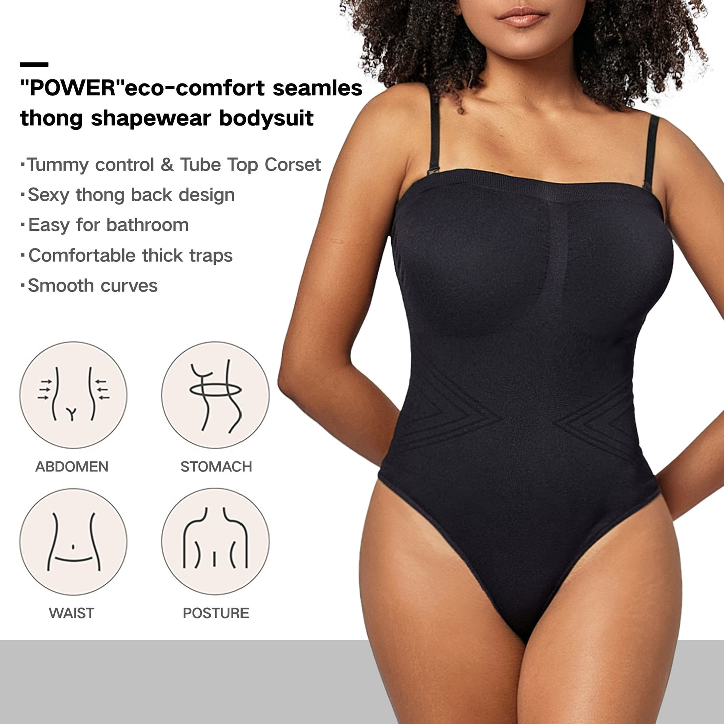 Seamless Shapewear Tummy Lifting Butt Lifting Thong Body Shaper for Women