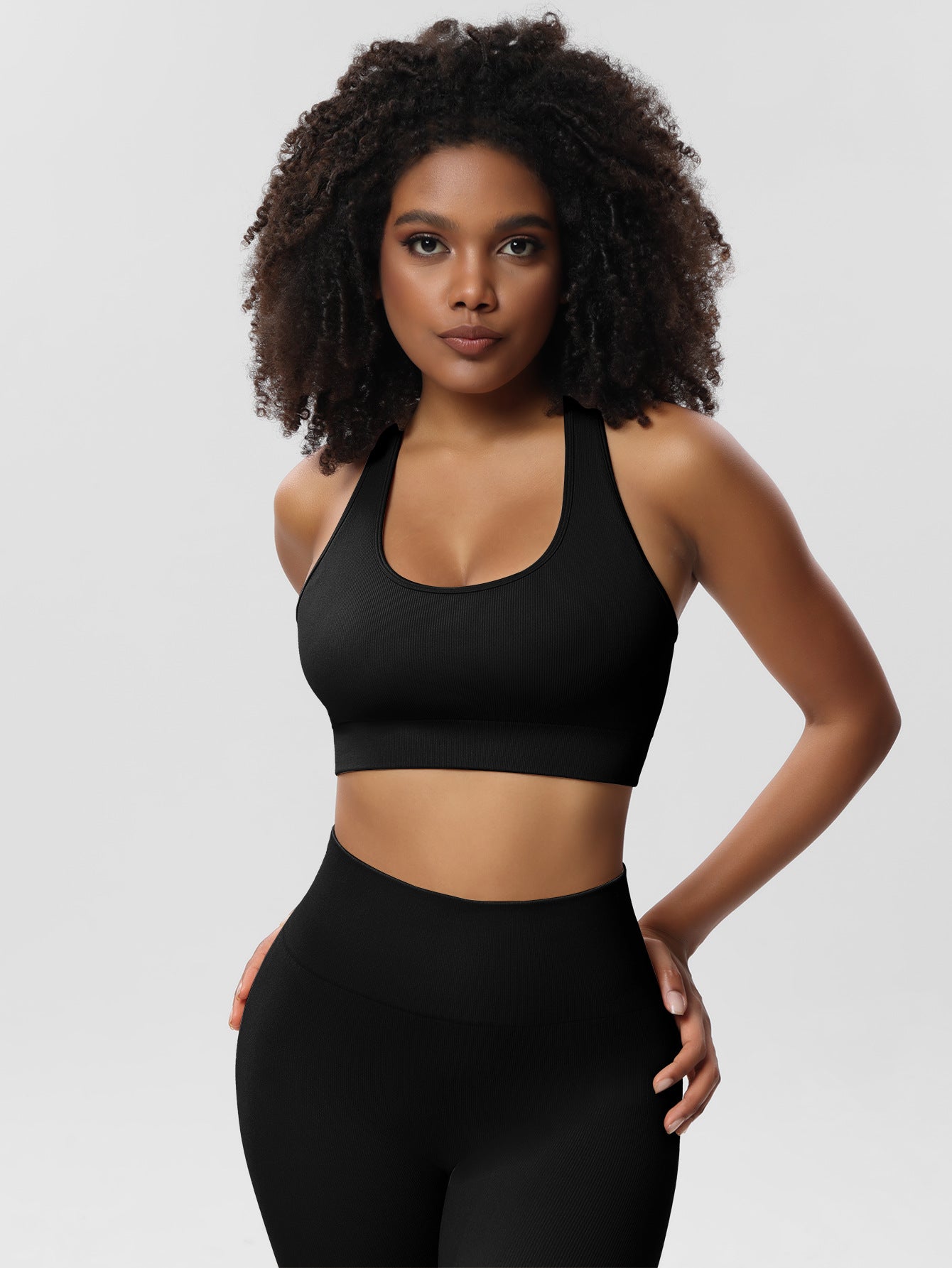 Yoga Clothes Autumn Set Seamless Yoga Pants Sports Vest Yoga Top Long Sleeve Three-piece Fitness Clothes