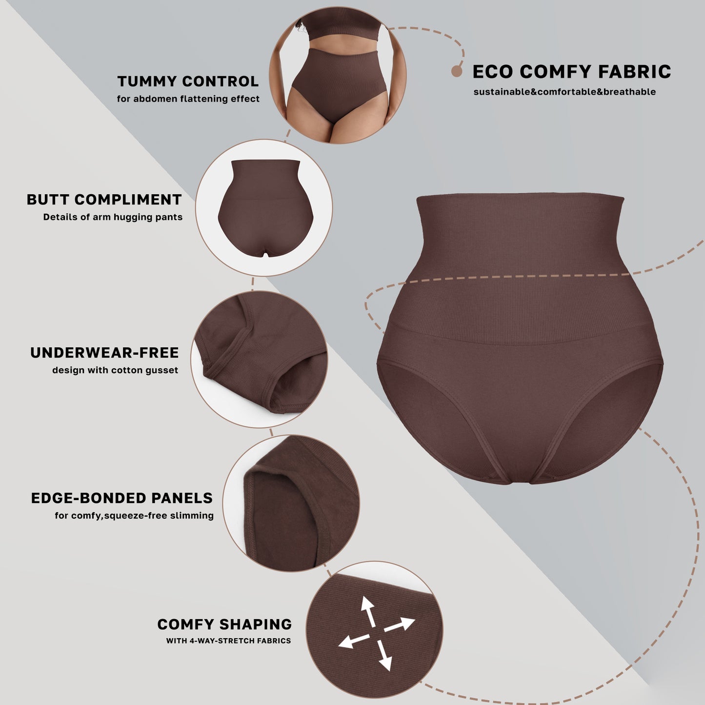 Seamless Shapewear Set Camisole Tummy Control Pants Two Piece Set