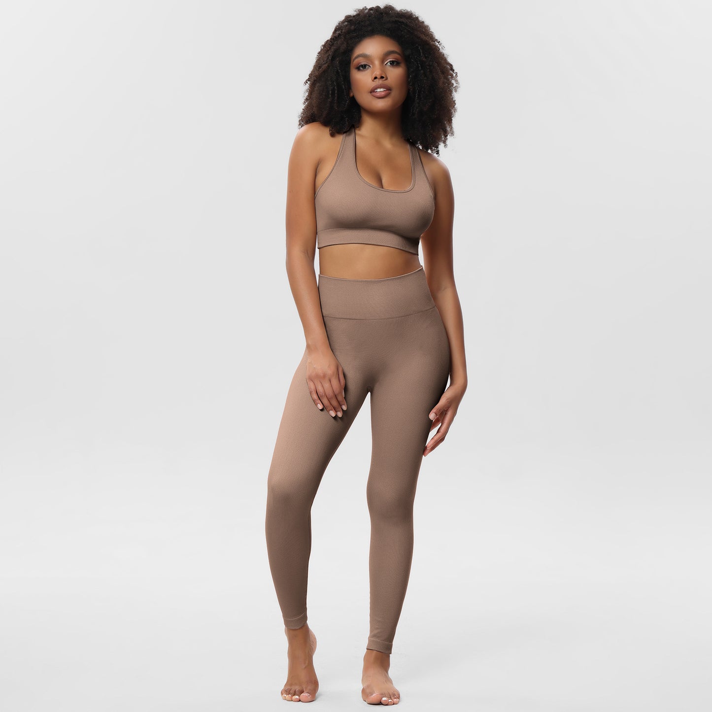 Yoga Clothes Autumn Set Seamless Yoga Pants Sports Vest Yoga Top Long Sleeve Three-piece Fitness Clothes