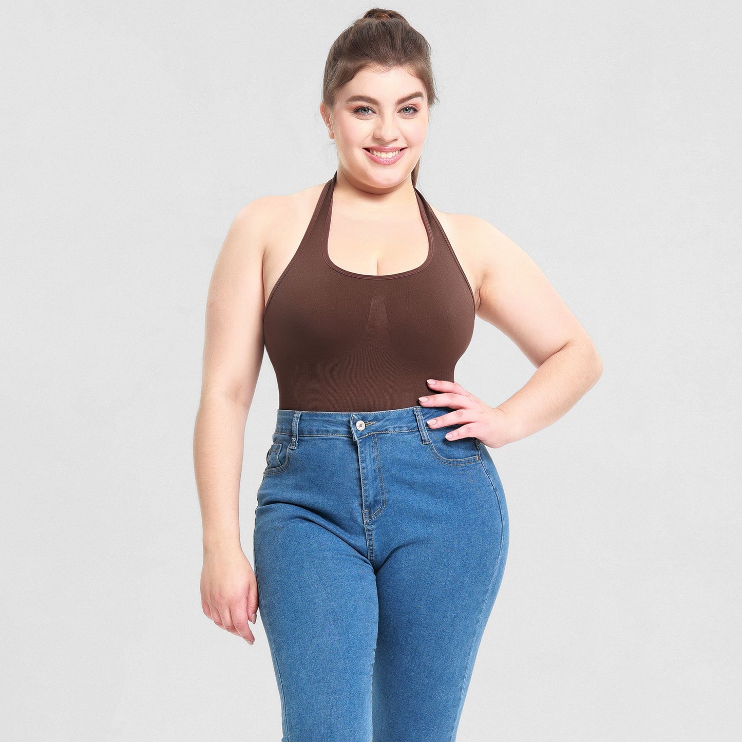 One-piece Tummy Control Shaper Shapewear Bodysuit Breast Support Slimming Sheath The Belly Plus Size Body Shaper