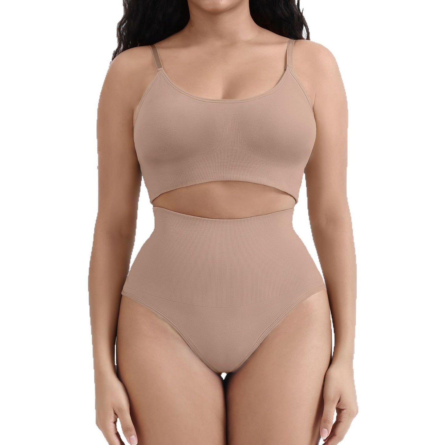 Seamless Shapewear Set Camisole Tummy Control Pants Two Piece Set