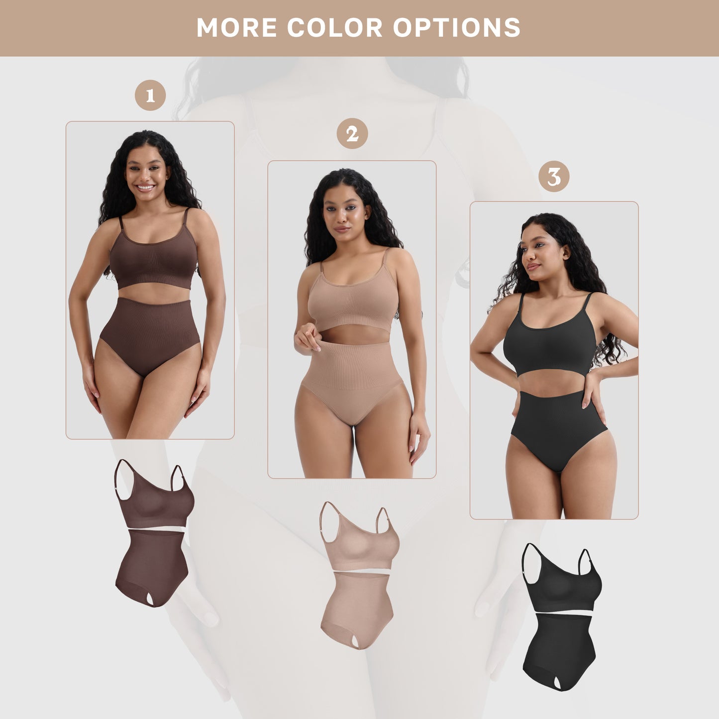 Seamless Shapewear Set Camisole Tummy Control Pants Two Piece Set