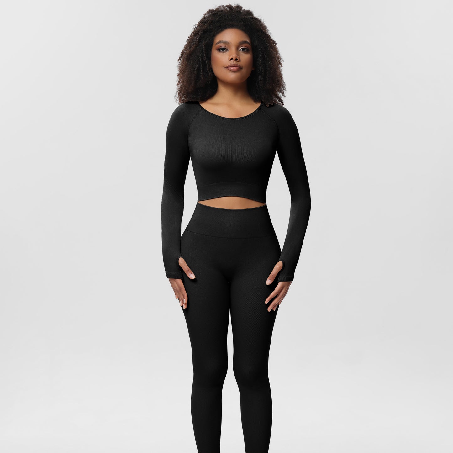 Yoga Clothes Autumn Set Seamless Yoga Pants Sports Vest Yoga Top Long Sleeve Three-piece Fitness Clothes