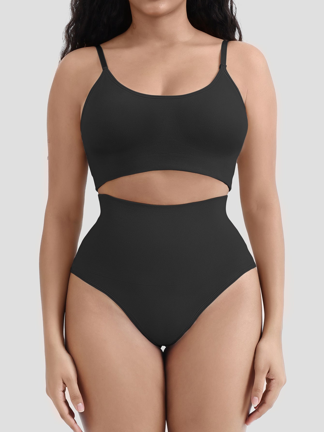 Seamless Shapewear Set Camisole Tummy Control Pants Two Piece Set