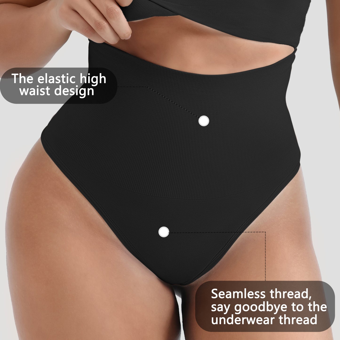 New Arrivals Top Selling Hip-lifting Fashion Black Solid Color Body Shapewear Women Sexy Breathable Seamless Shapewear Underwear