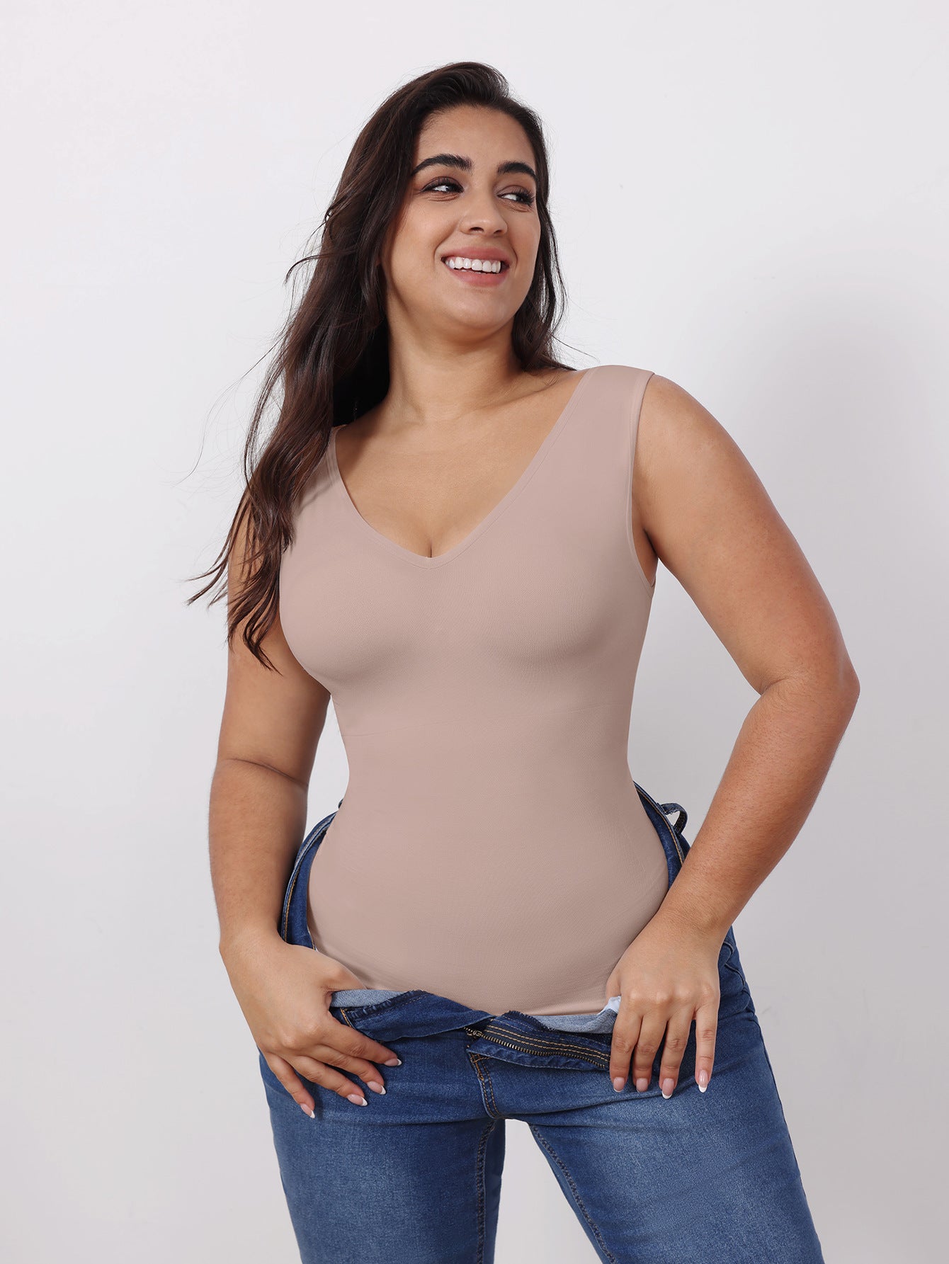Russian Size Tummy Shaper Women's V-Neck Shaper Vest