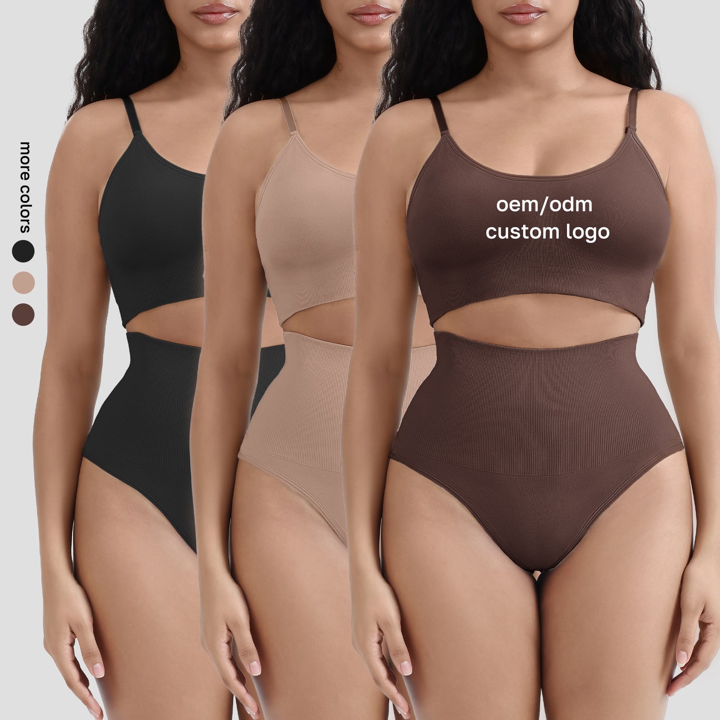 Seamless Shapewear Set Camisole Tummy Control Pants Two Piece Set