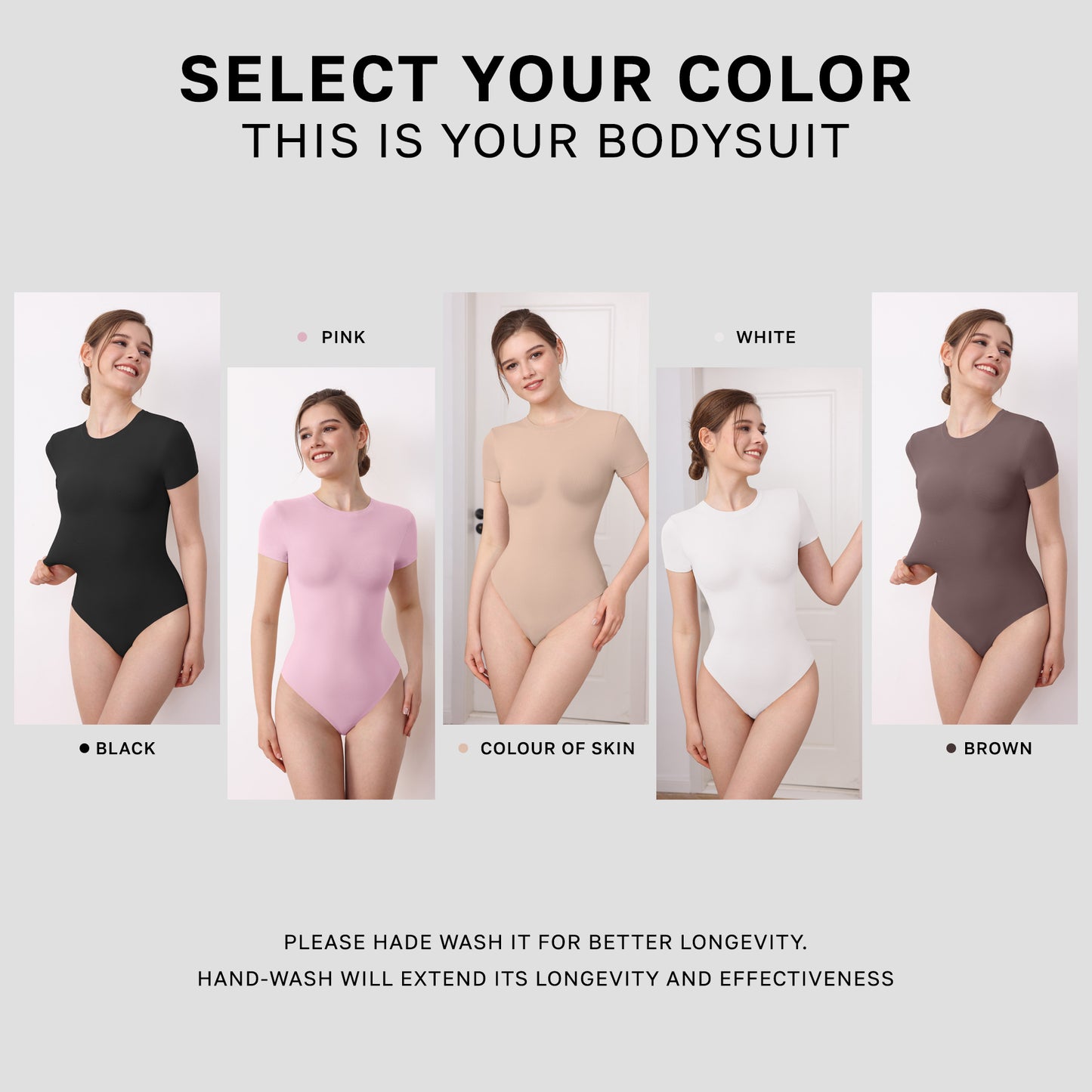 Hot Sale Women Short Sleeve Boneless Sewing Bodysuit