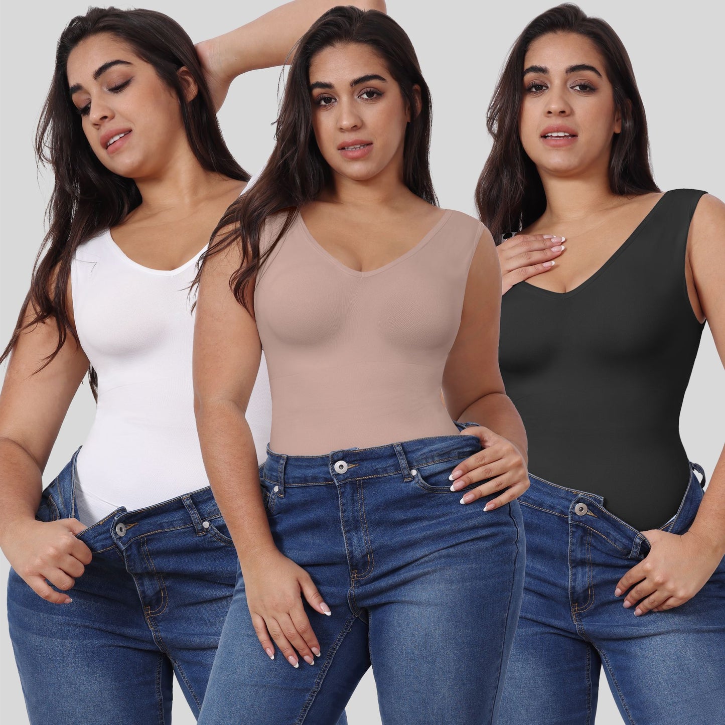 Russian Size Tummy Shaper Women's V-Neck Shaper Vest