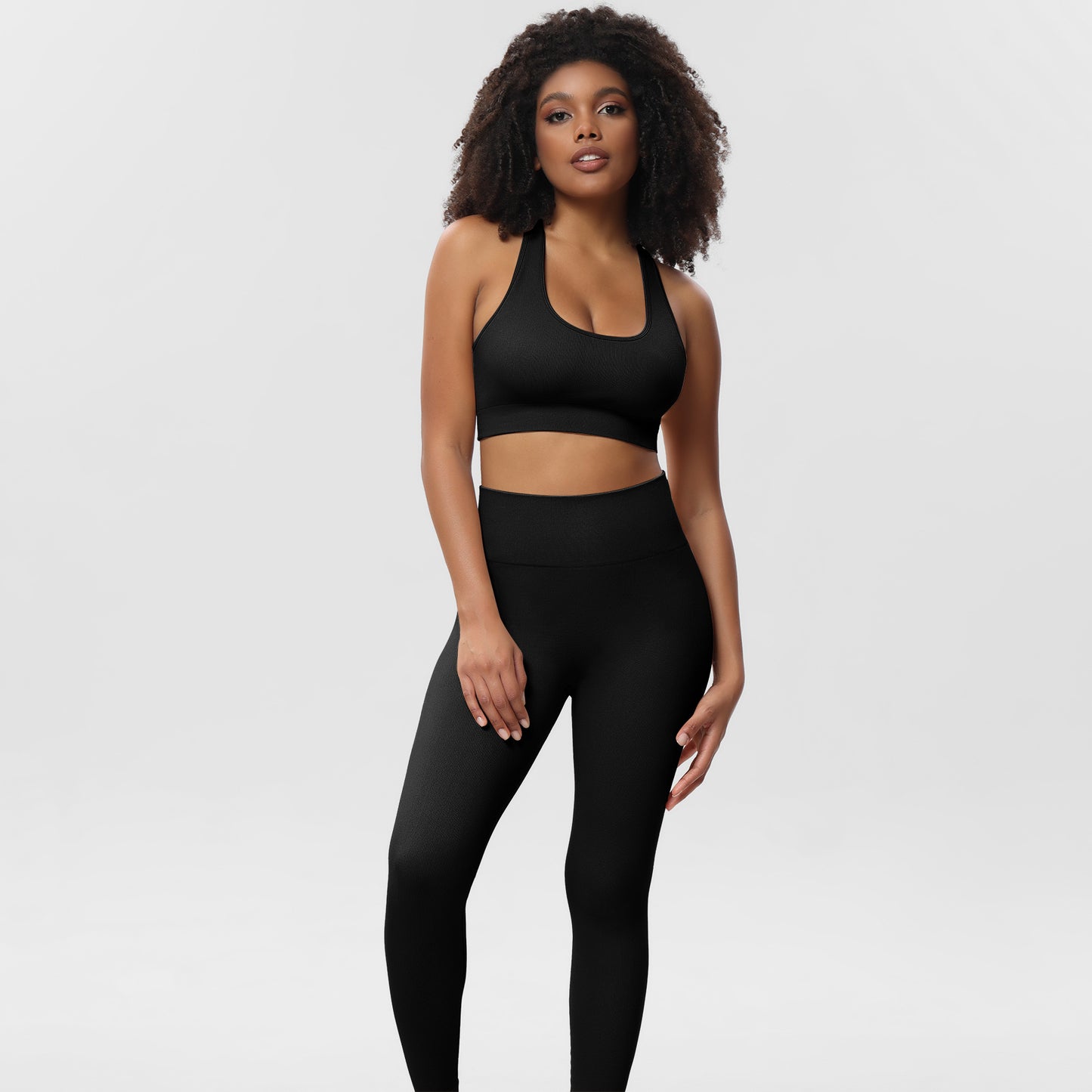 Yoga Clothes Autumn Set Seamless Yoga Pants Sports Vest Yoga Top Long Sleeve Three-piece Fitness Clothes