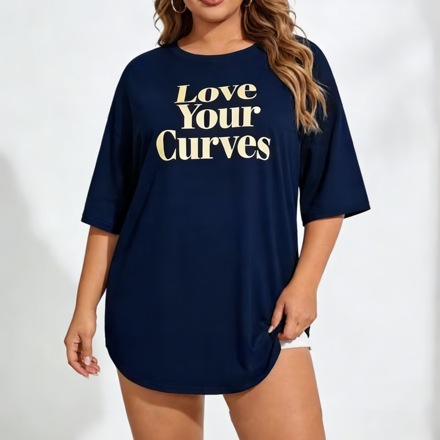 Plus-Size Printed 100% Pure Cotton T-Shirt (Contact Customer Service for Custom Design)