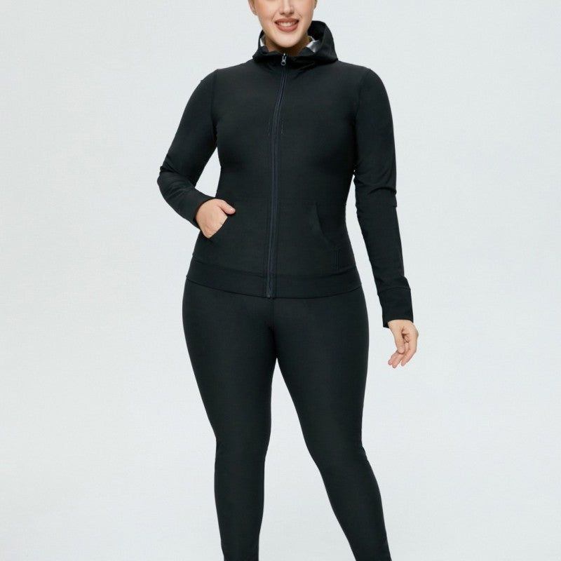 Hot Sale In Stock Butt Lift Zip Push Up Black Sauna Shaper Sets Xxl-xxl-xxl Slimming Fitness Weight Loss Sauna Sweat Suit