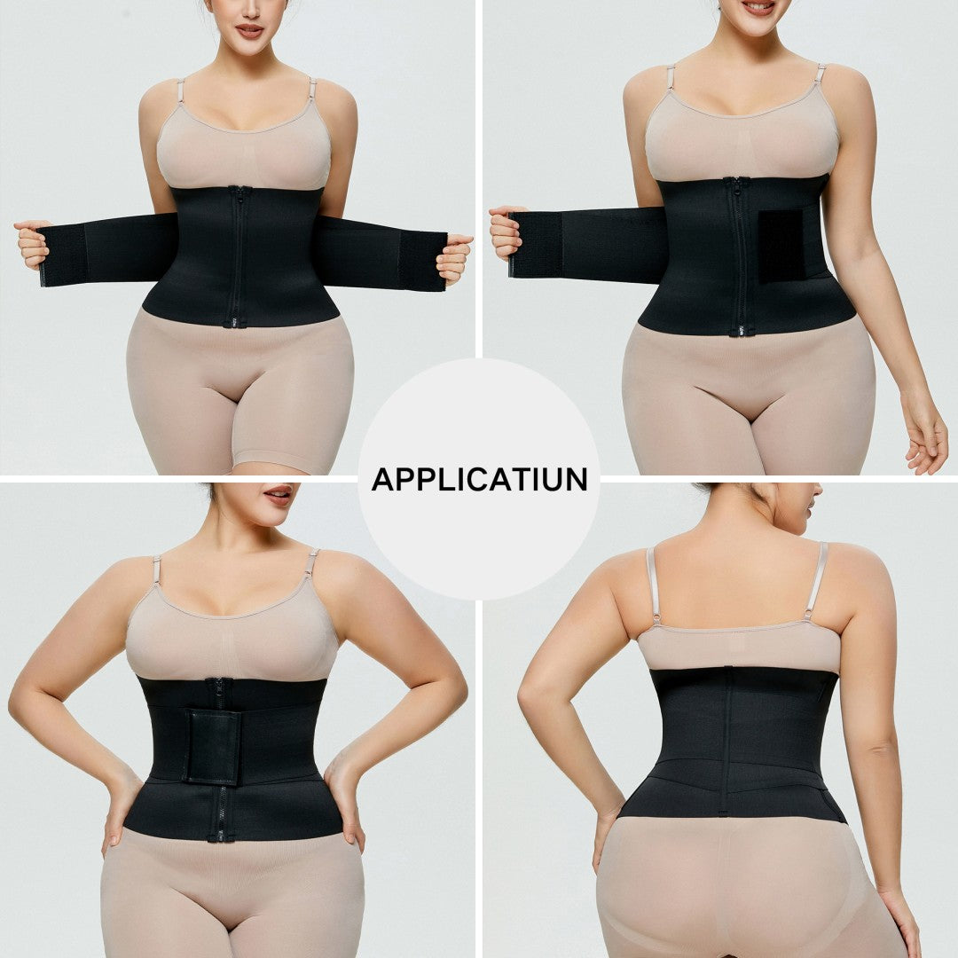 Hot Selling Sauna Fitness Double Tummy Control Compression Women Shapewear Fat Burning Neoprene Slimming Shapers For Women