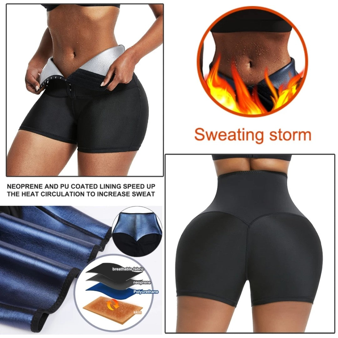 Hot Sale High Quality Slimming Sheath The Belly Push Up Sauna Sweat Shorts For Woman Fitness Solid Color Tummy Control Shapewear