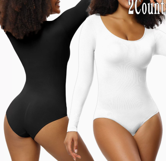 Long-Sleeve Seamless Shapewear