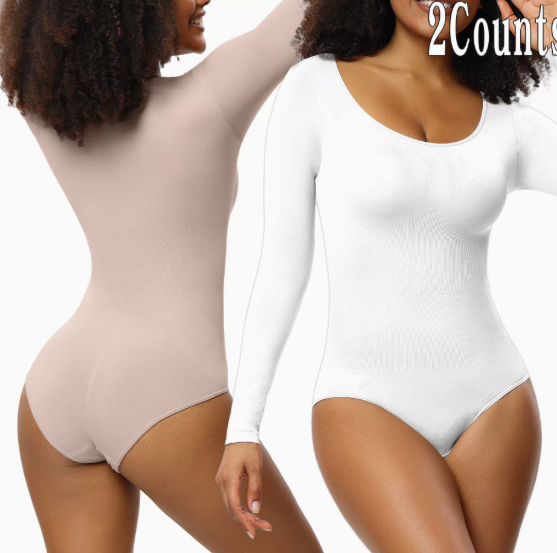 Long-Sleeve Seamless Shapewear
