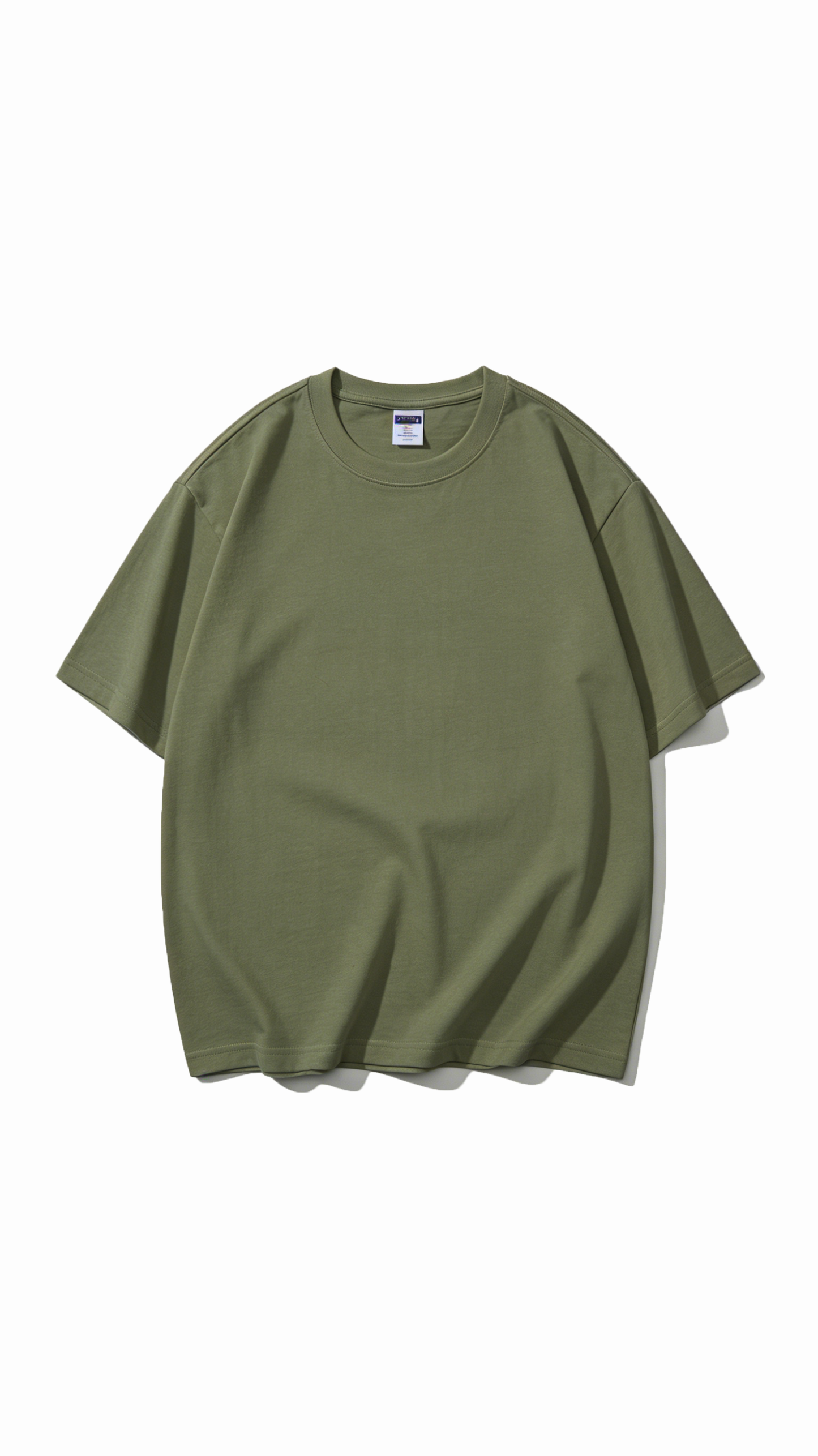 100% Cotton Short-Sleeve Solid Color T-Shirt