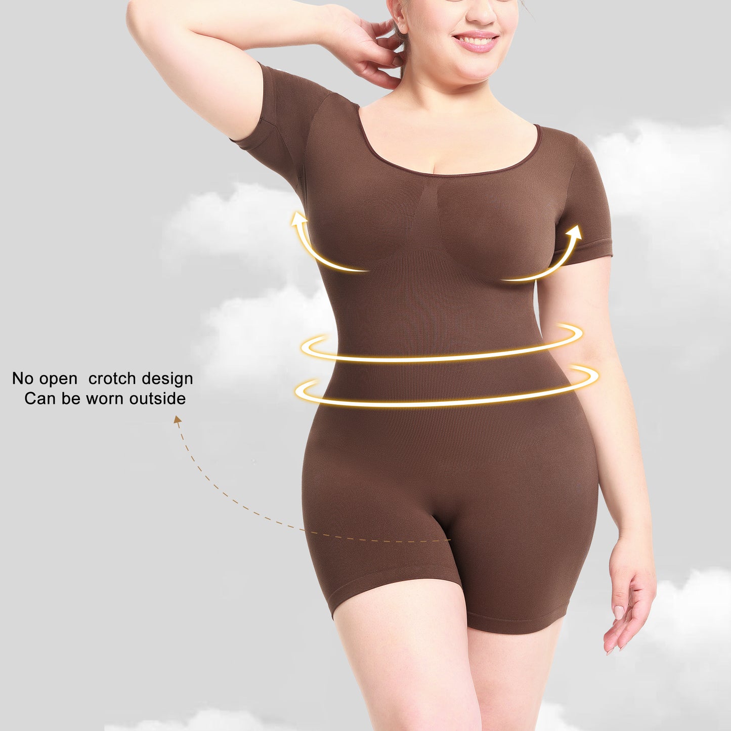 Hot Selling New Arrivals Colombian Girdles Short Sleeves Plus Size Body Shaper For Women Ladies Fullbody Shapewear Bodysuit