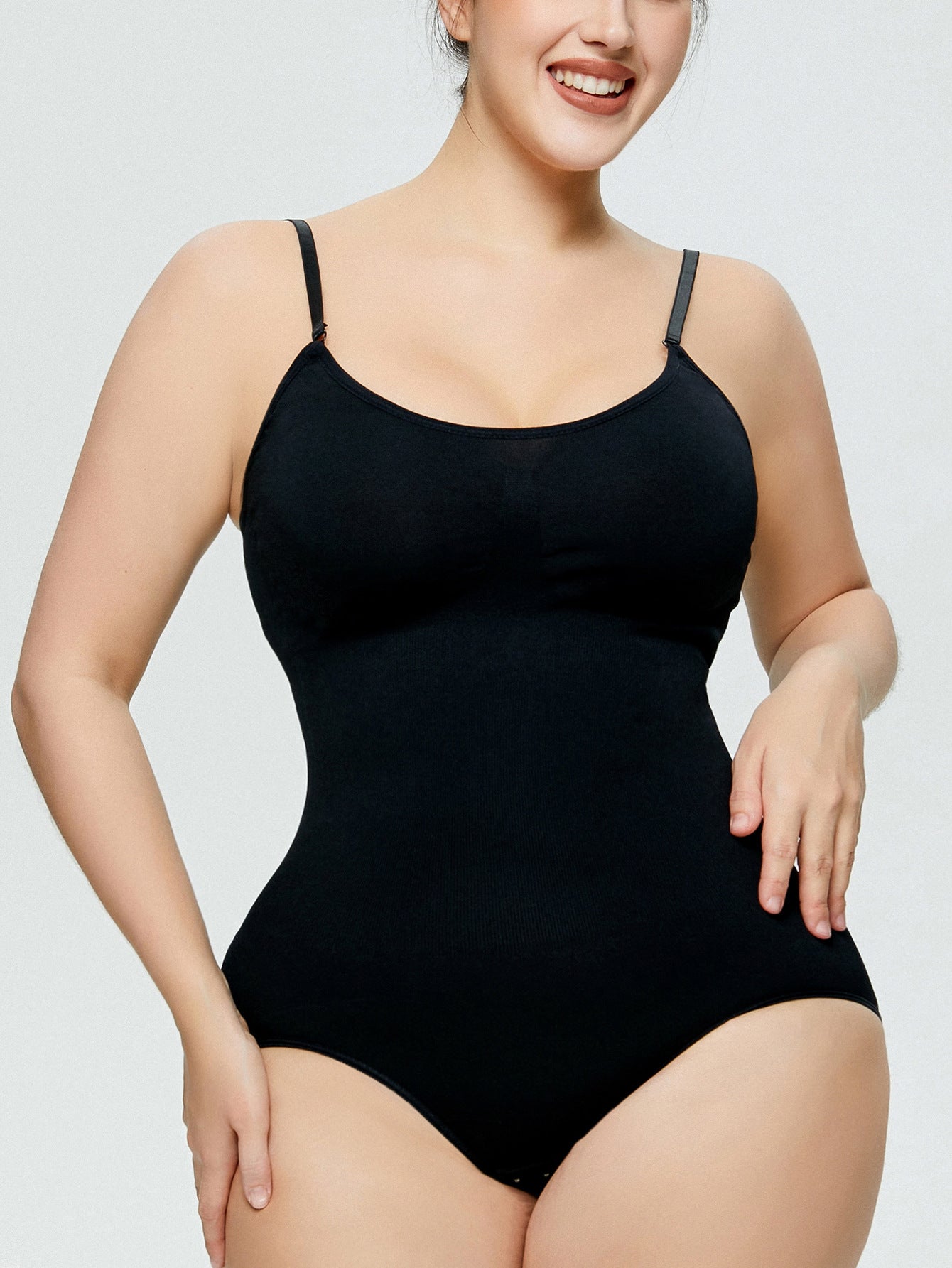 Hot Sale Ready To Ship One-piece Sexy Seamless Body Shapers For Plus Size Women Sleeveless  Shapewear Underwear