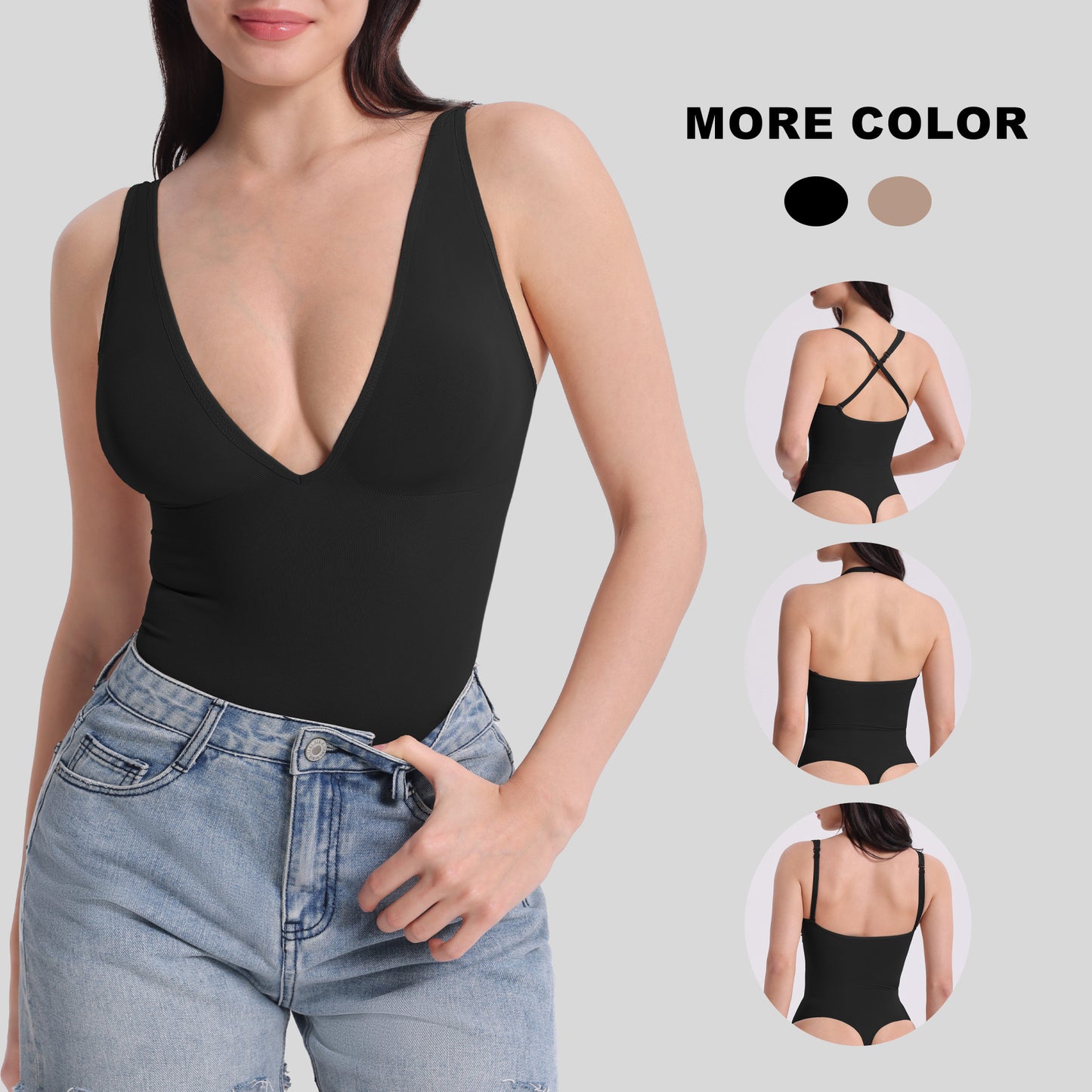 High Quality Shapewear Thong-Style Tummy Control Bodysuit