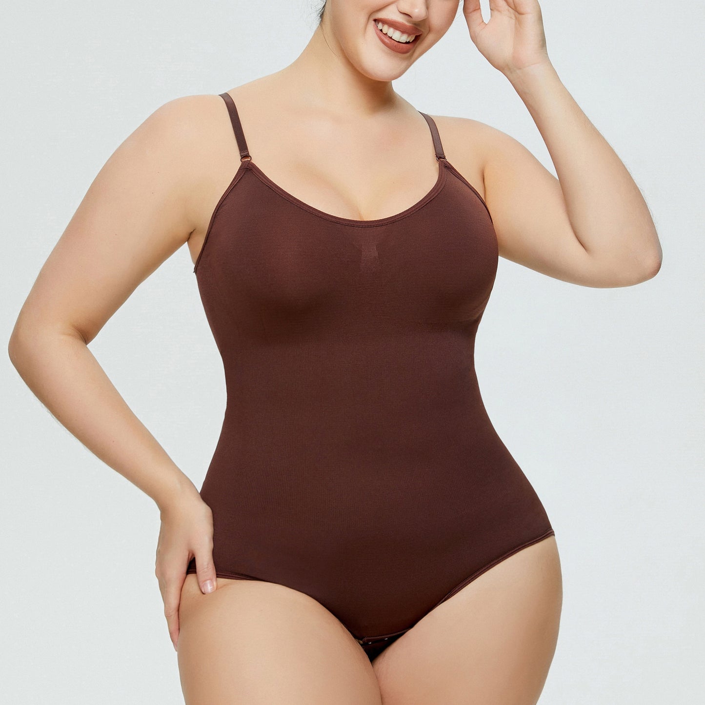 Hot Sale Ready To Ship One-piece Sexy Seamless Body Shapers For Plus Size Women Sleeveless  Shapewear Underwear
