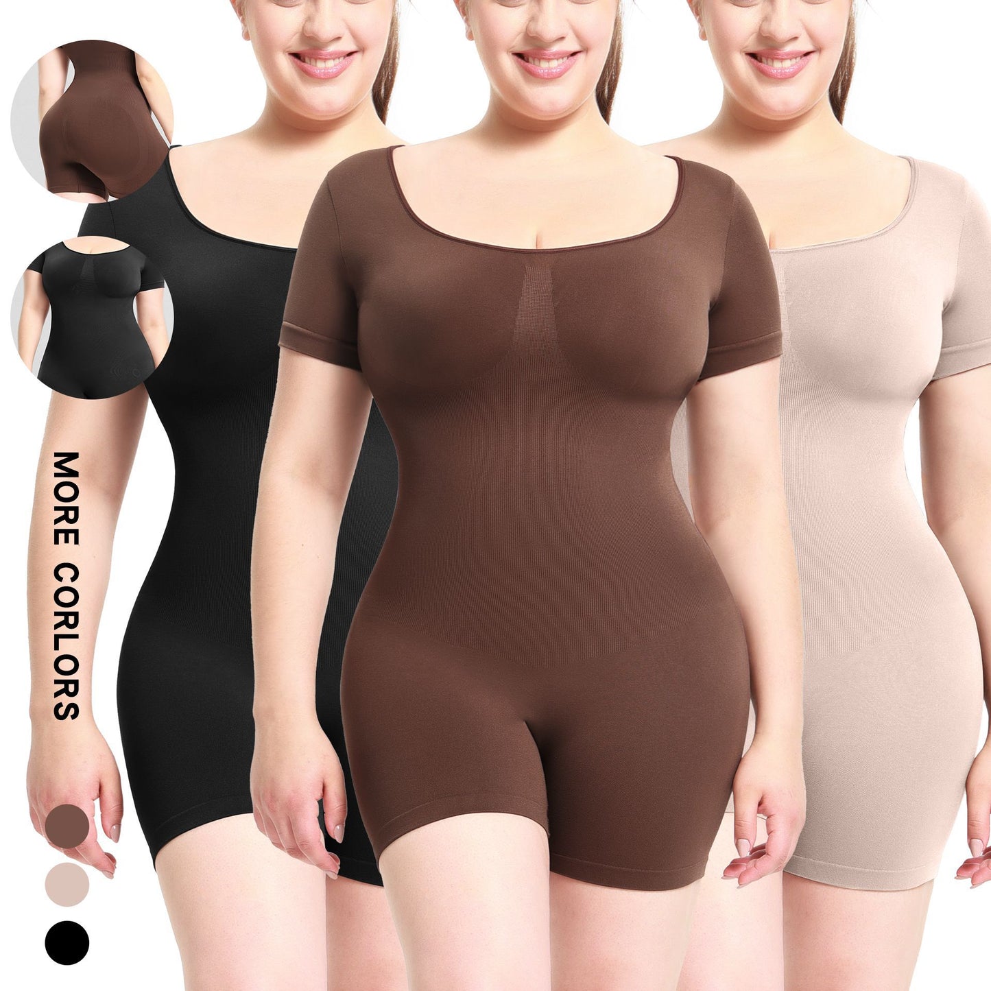 Hot Selling New Arrivals Colombian Girdles Short Sleeves Plus Size Body Shaper For Women Ladies Fullbody Shapewear Bodysuit