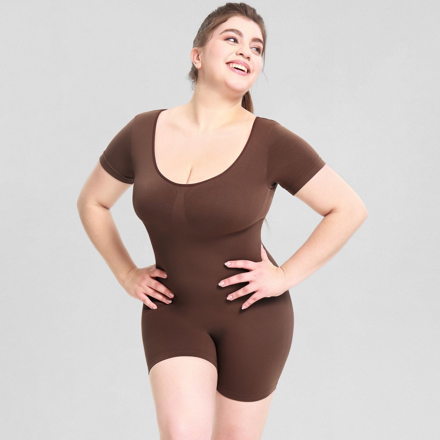 Hot Selling New Arrivals Colombian Girdles Short Sleeves Plus Size Body Shaper For Women Ladies Fullbody Shapewear Bodysuit