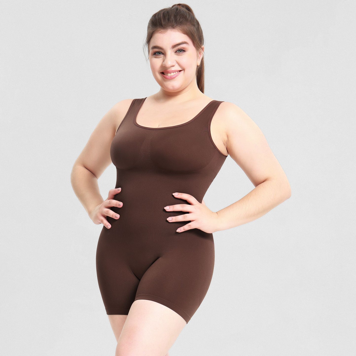 Hot Sale New Arrivals Tank Top High Waist Slimming Shapewear Solid Color Tank Tops Slimming Sheath The Belly Bodysuit Shapewear