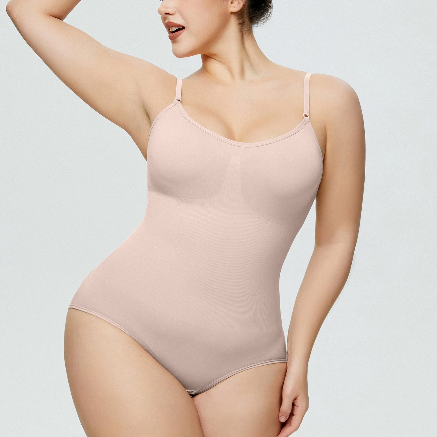Hot Sale Ready To Ship One-piece Sexy Seamless Body Shapers For Plus Size Women Sleeveless  Shapewear Underwear