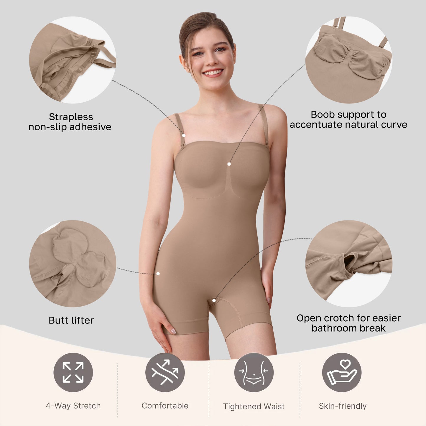 New Style High Quality Shaping Bodysuit Tummy Control Seamless Body Shaper For Women Corset