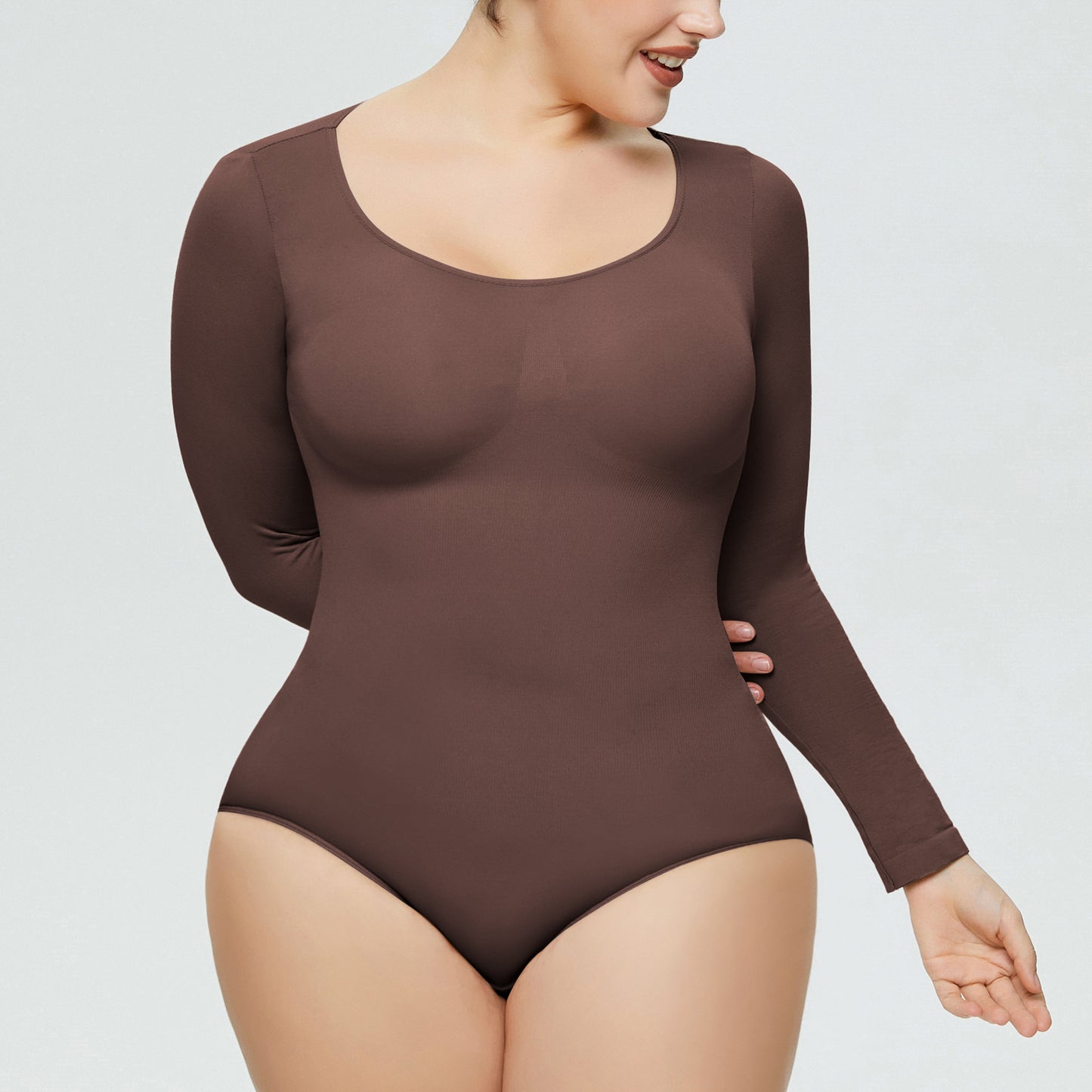 Long-Sleeve Seamless Shapewear