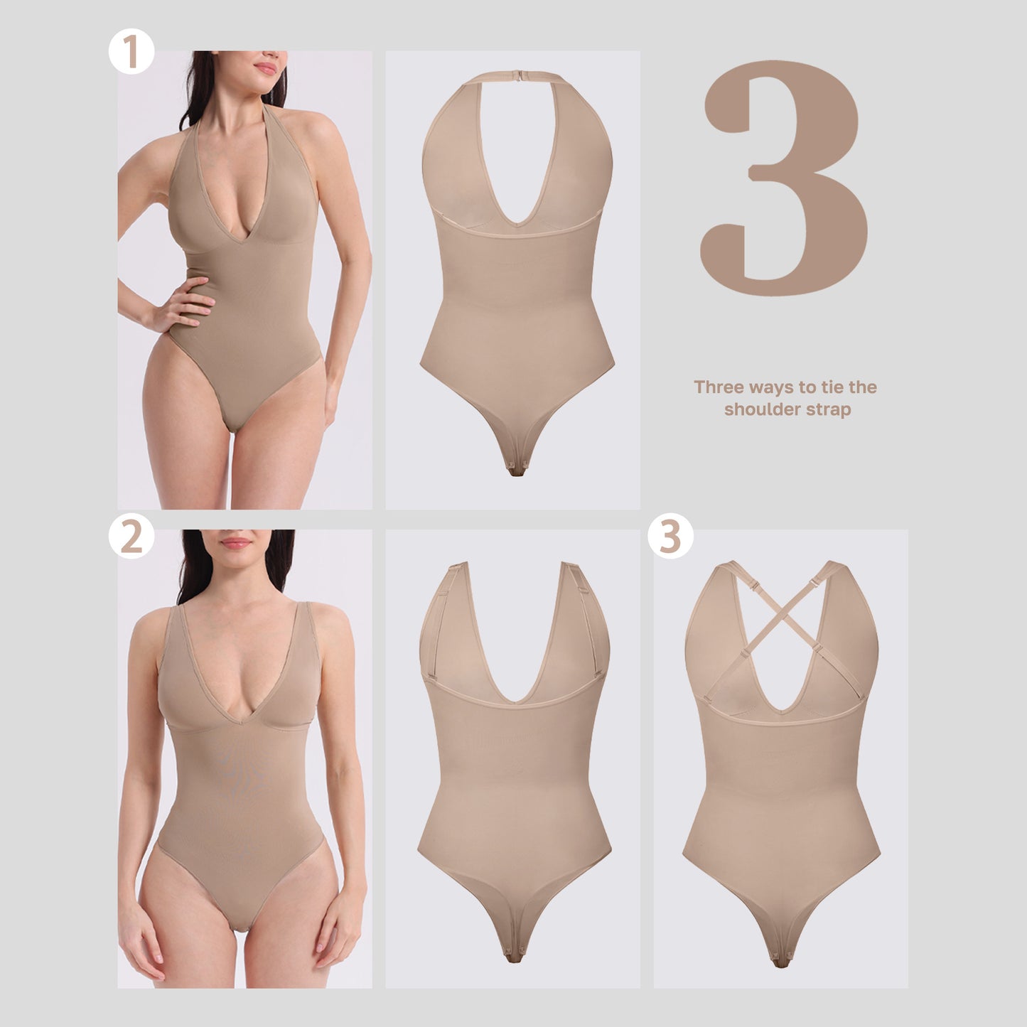 High Quality Shapewear Thong-Style Tummy Control Bodysuit