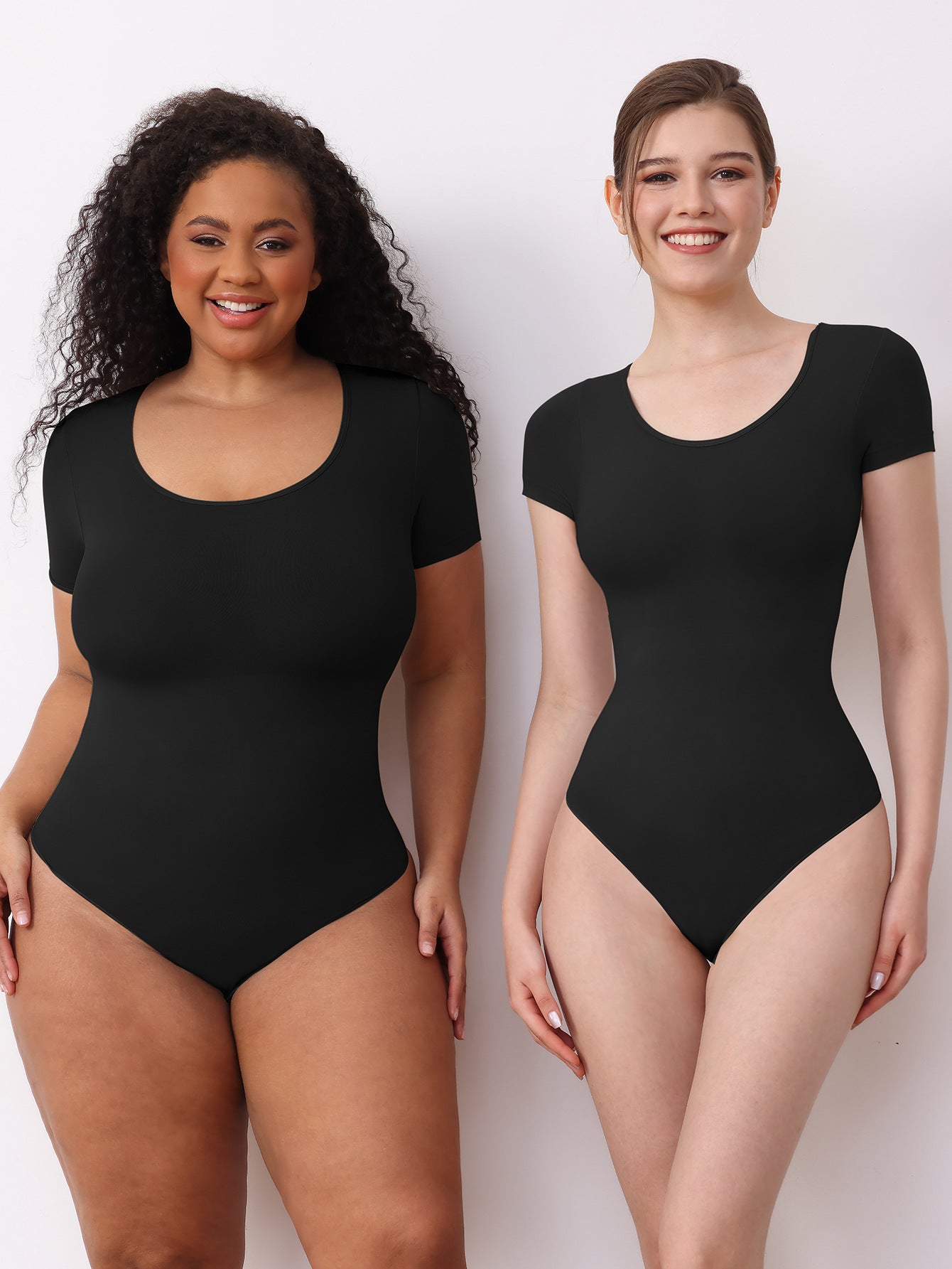 New Style Short Sleeves Hip-lifting  Shapewear Ladies Solid Color Shapers For Women