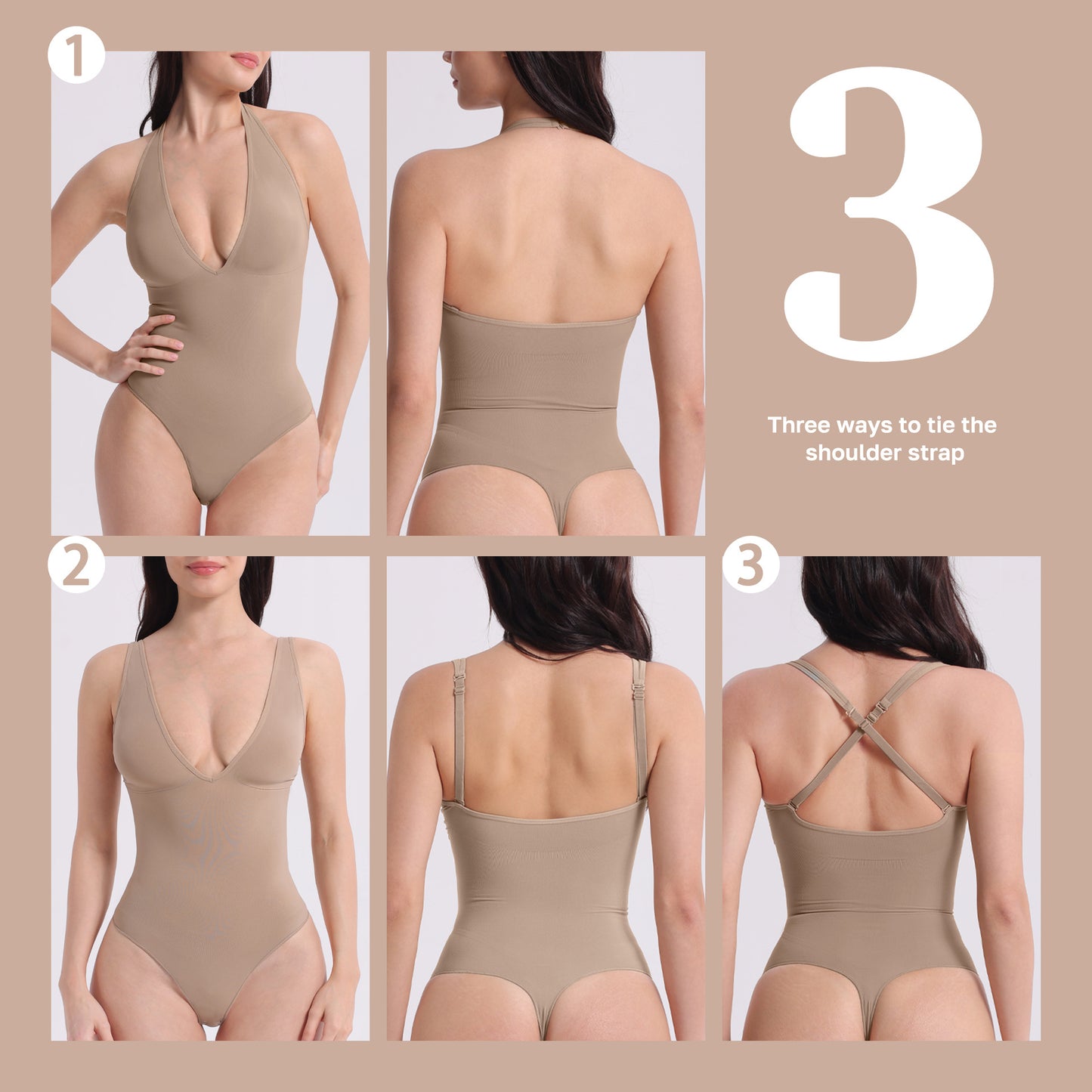 High Quality Shapewear Thong-Style Tummy Control Bodysuit
