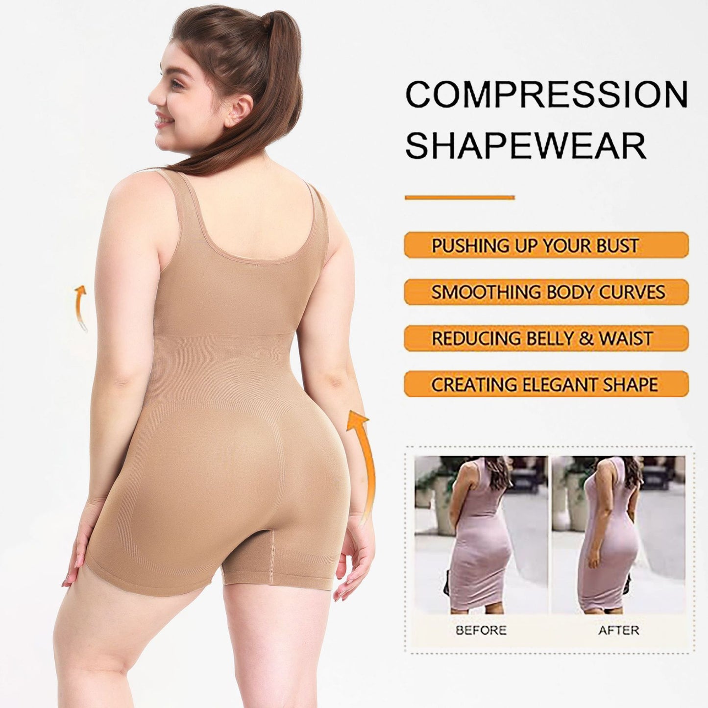 Hot Sale New Arrivals Tank Top High Waist Slimming Shapewear Solid Color Tank Tops Slimming Sheath The Belly Bodysuit Shapewear