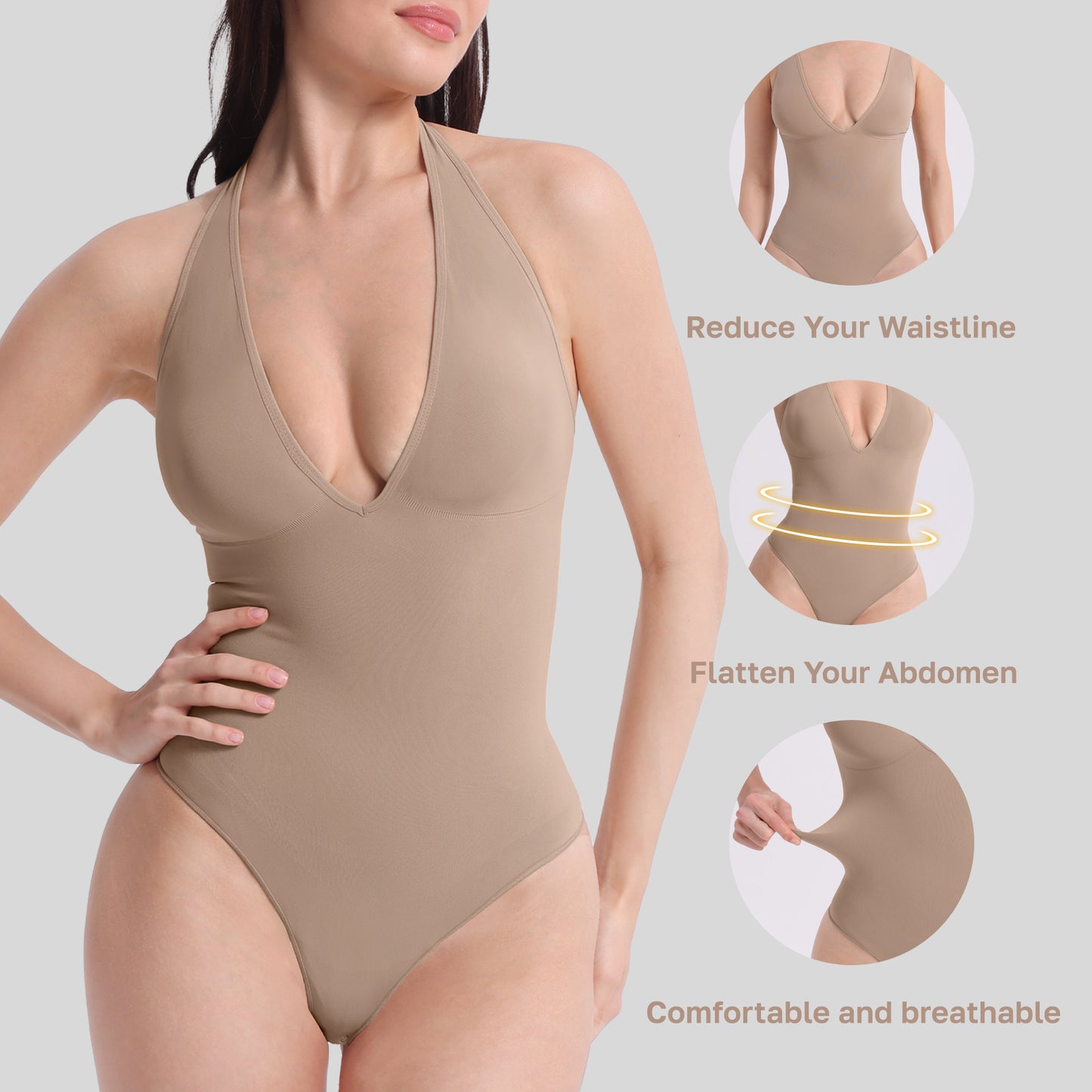 High Quality Shapewear Thong-Style Tummy Control Bodysuit