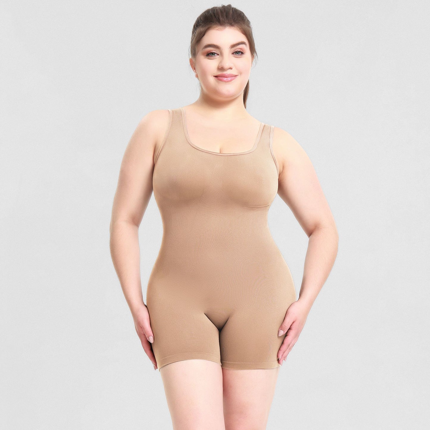 Hot Sale New Arrivals Tank Top High Waist Slimming Shapewear Solid Color Tank Tops Slimming Sheath The Belly Bodysuit Shapewear
