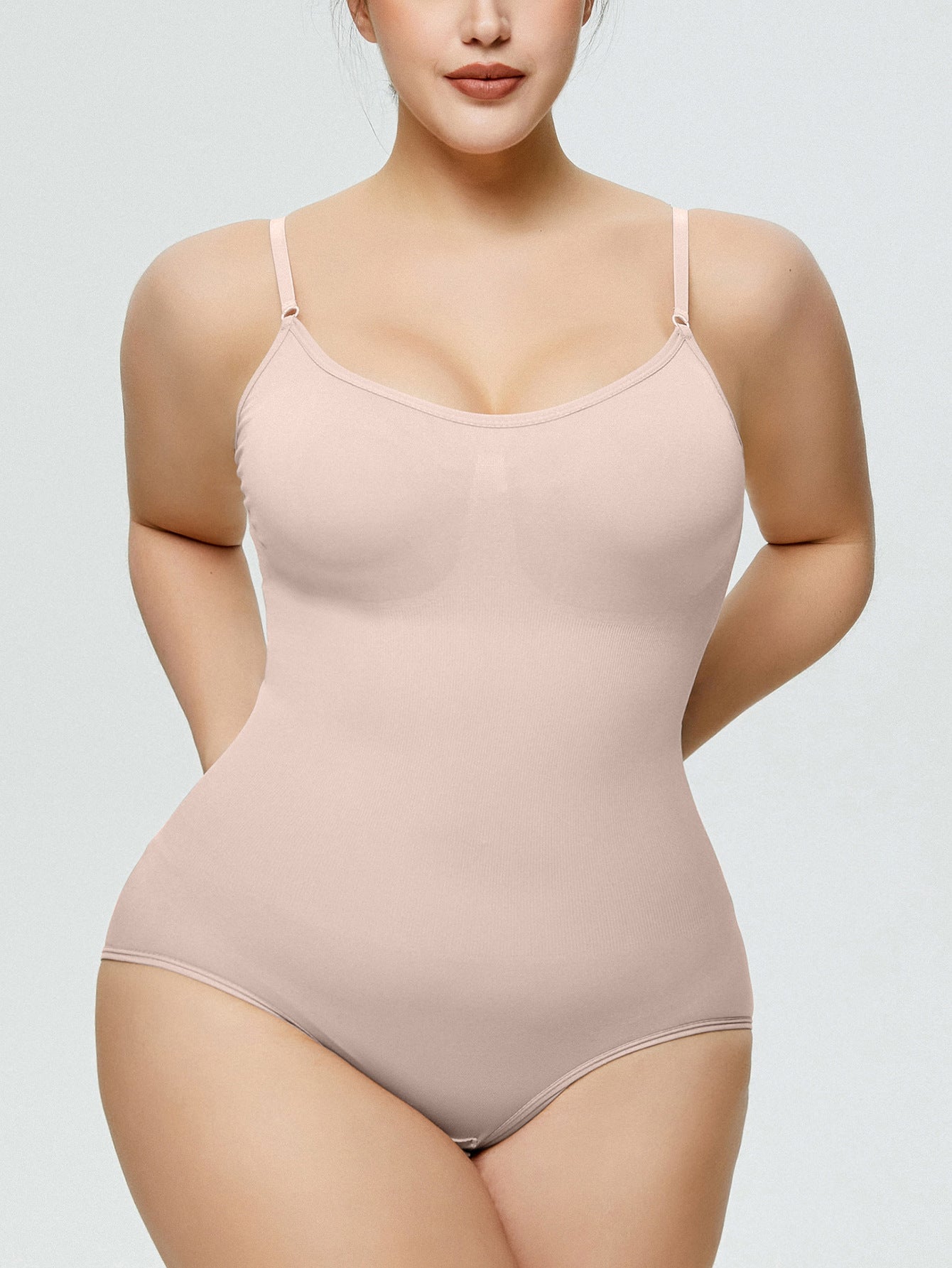 Hot Sale Ready To Ship One-piece Sexy Seamless Body Shapers For Plus Size Women Sleeveless  Shapewear Underwear