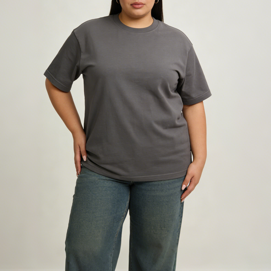 100% Cotton Short-Sleeve Solid Color T-Shirt